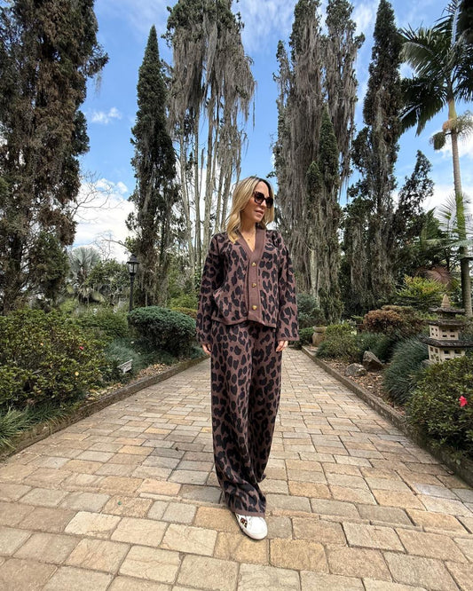 Animal Mocha Trousers
