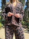 Mocha Animal Open Sweater