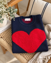Blue Heart Sweater