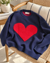 Blue Heart Sweater