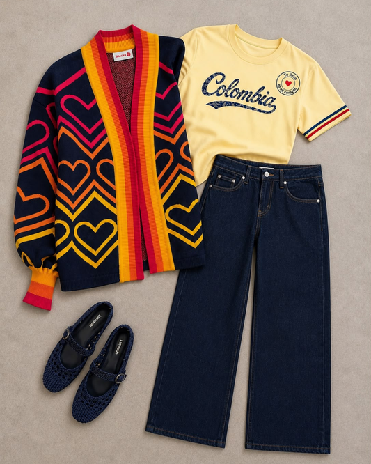 Navy Hearts Sweater