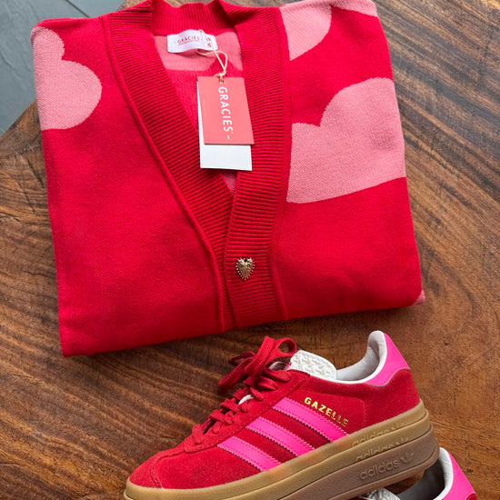 Sweater Nubes Rojo Abierto - Golden Hearts 