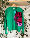 Green Leopard Sweater
