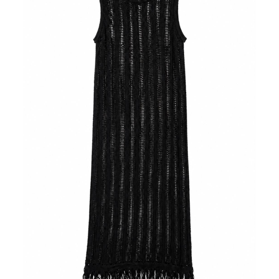 Vestido Negro Hilos