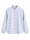 Blue Chambray Shirt with Hearts