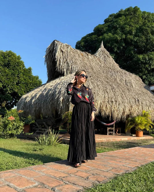 Camisa Asimetrica Corazones Bohemios