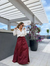 Falda Cargo Burgundy