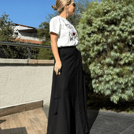 Falda Cargo Negra