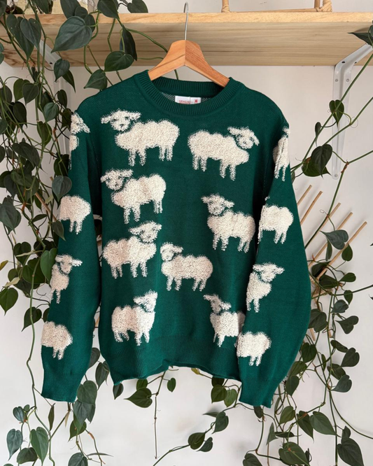 Sheep Green Sweater
