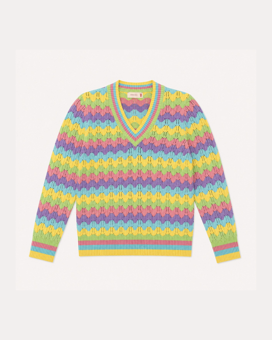 Pastel Openwork Sweater
